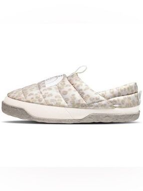 The North Face Beige Leopard Quilted Slip-On Mules